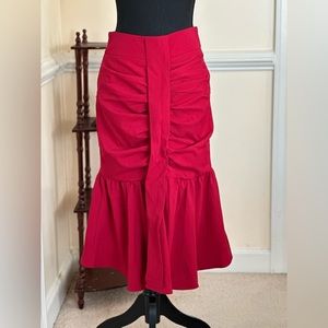 Ruched Mermaid Hem Skirt